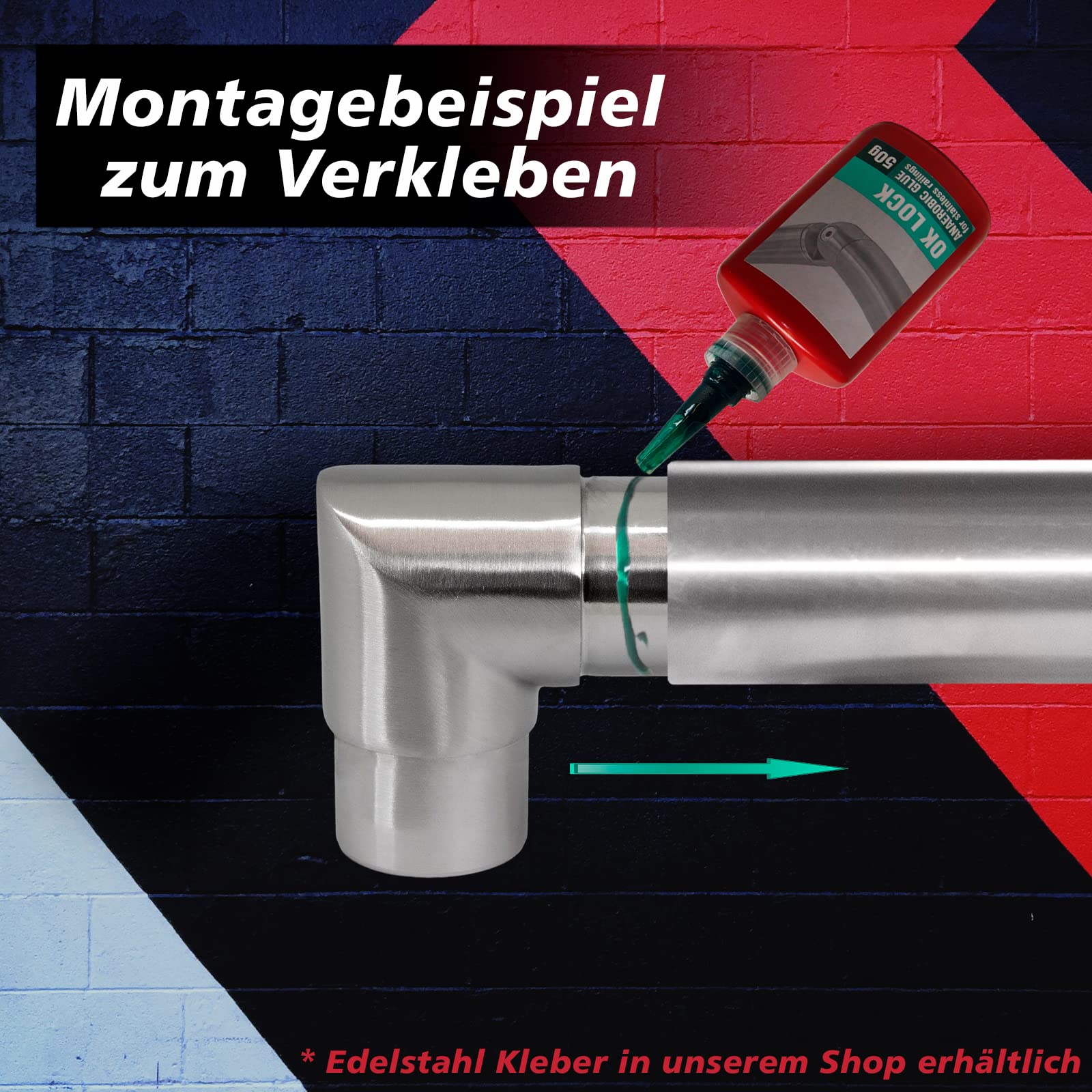 PRIOstahl Geländerbau Eckbogen 90° 42,4mm V2A 4 Stück
