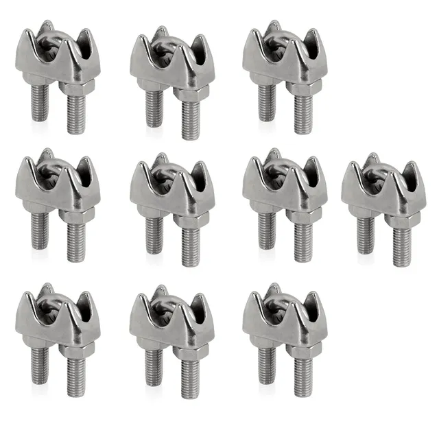 PRIOstahl Geländerbau Drahtseilklemme 10 mm 10 Stück V4A