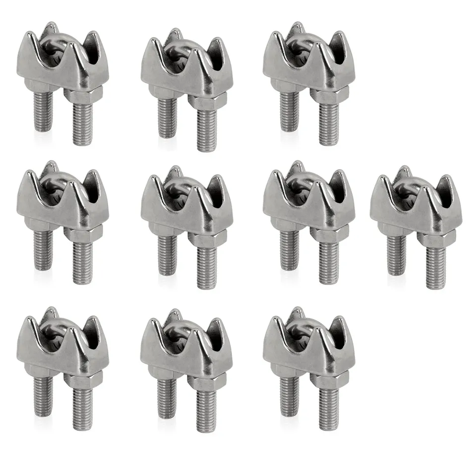 PRIOstahl Geländerbau Drahtseilklemme 10 mm 10 Stück V4A