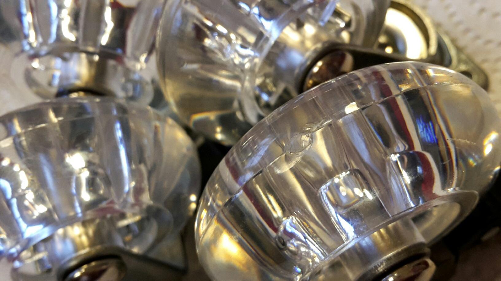 PRIOstahl Transportrollen 50mm Möbelrollen transparent 4er Set Bremse