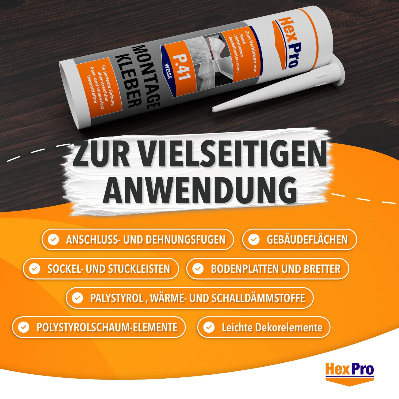 Hexim P41 Montagekleber weiß 310 ml 1 Stück wasserfest