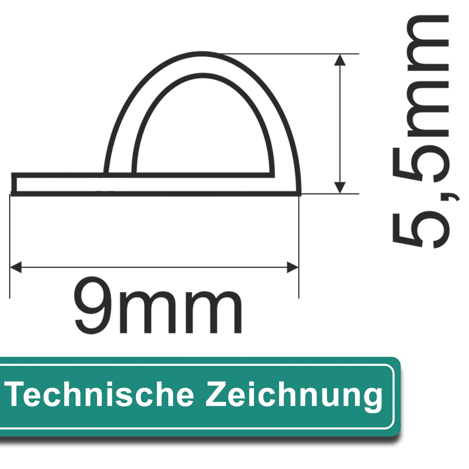 PRIOstahl Fensterdichtung selbstklebend P-Profil braun 50 m