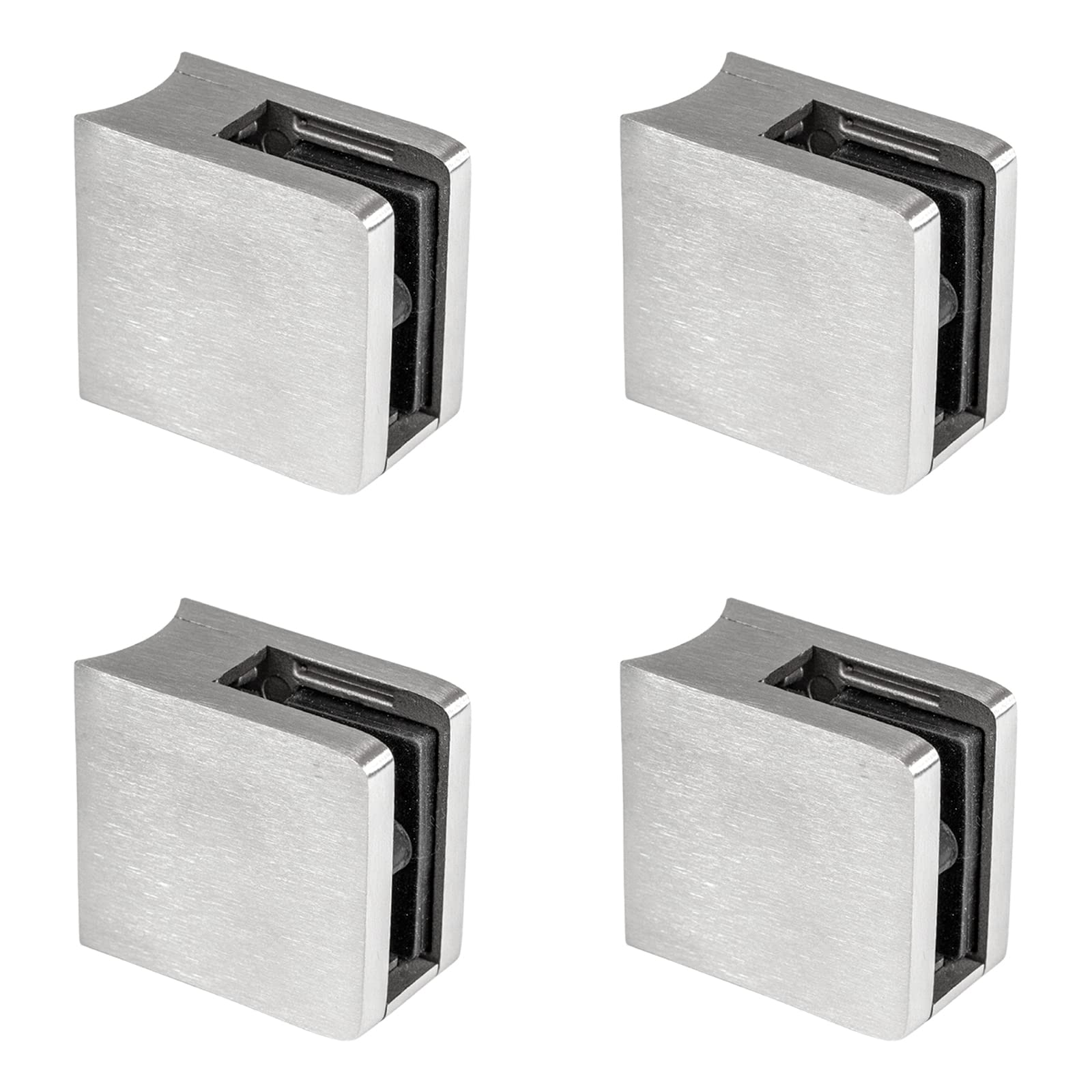 PRIOstahl Glashalter flach 8,76mm Edelstahl V2A 4 Stück