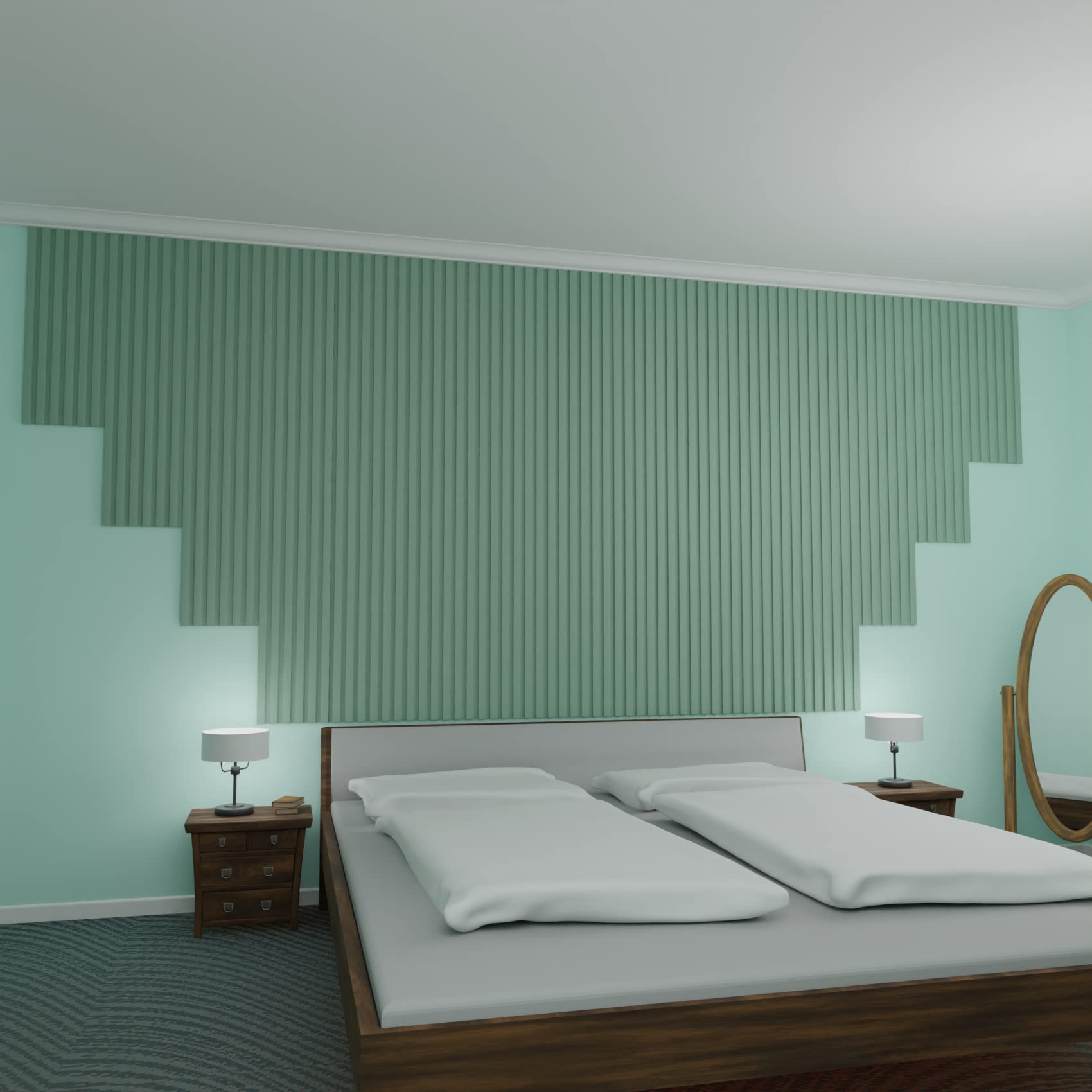 Hexim Lamellenwand HLM-1-01 Wandpaneele weiß XPS 0,46 m² streichbar