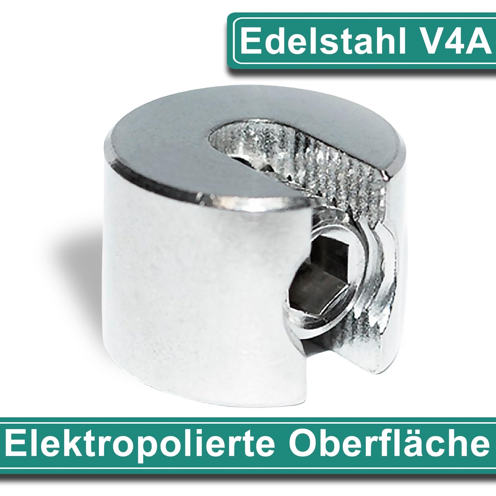 PRIOstahl Geländerbau Stoppklemme 4 mm 8 Stück V4A