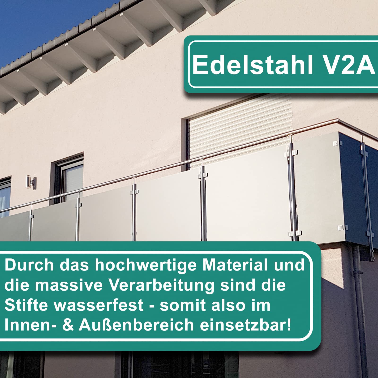 PRIOstahl Verbindungsstift 75mm Ø12mm M8 V2A anschweißen
