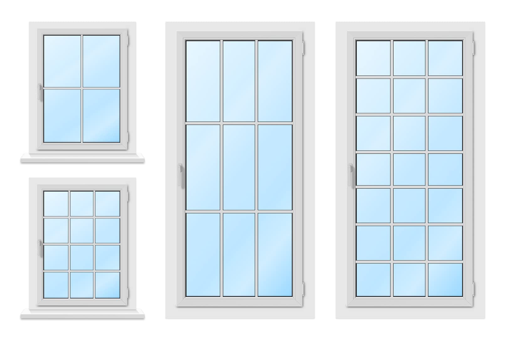Hexim GL2313 Fenstersprosse Weiß 1 m graue Lippe