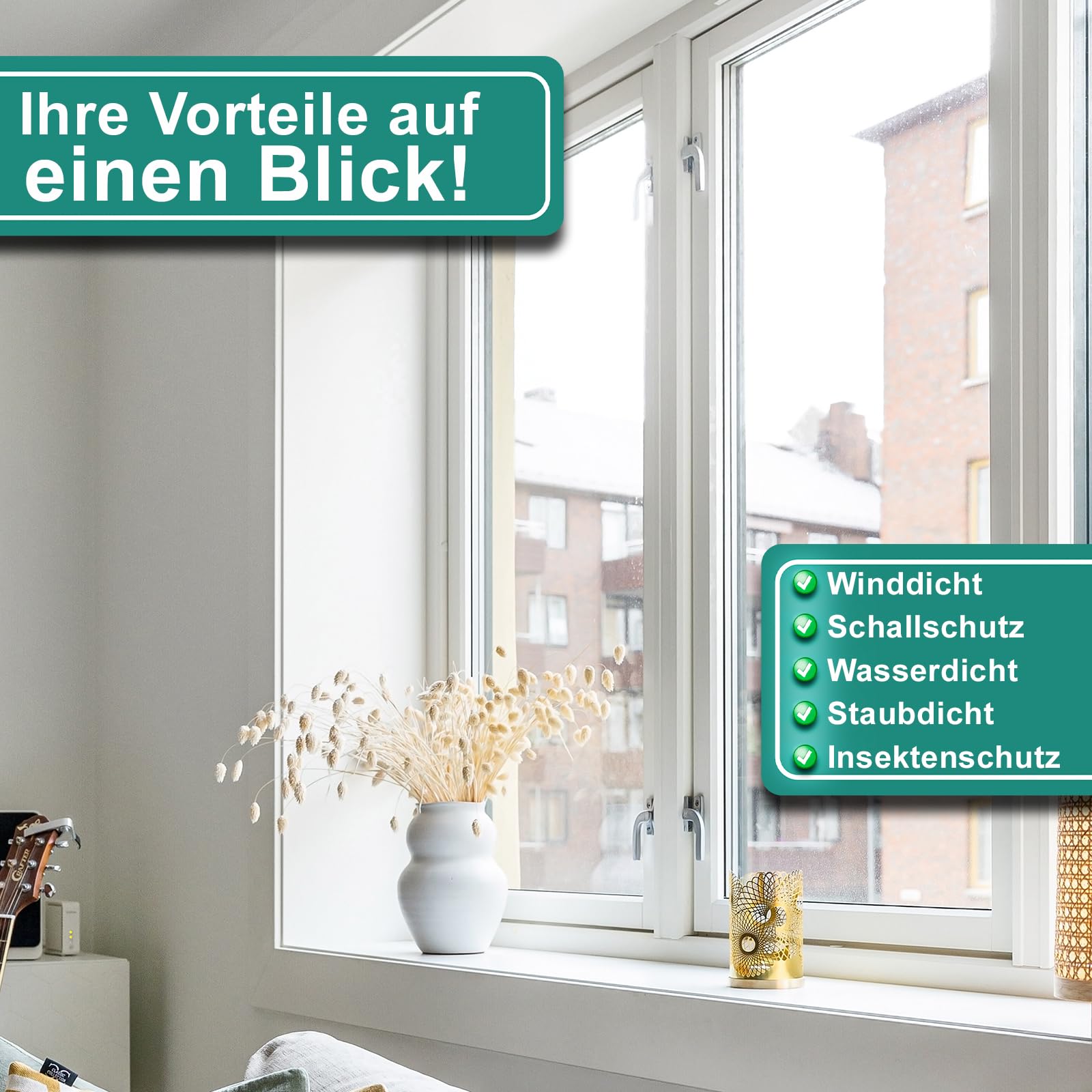 PRIOstahl Fensterdichtung selbstklebend P-Profil braun 50 m