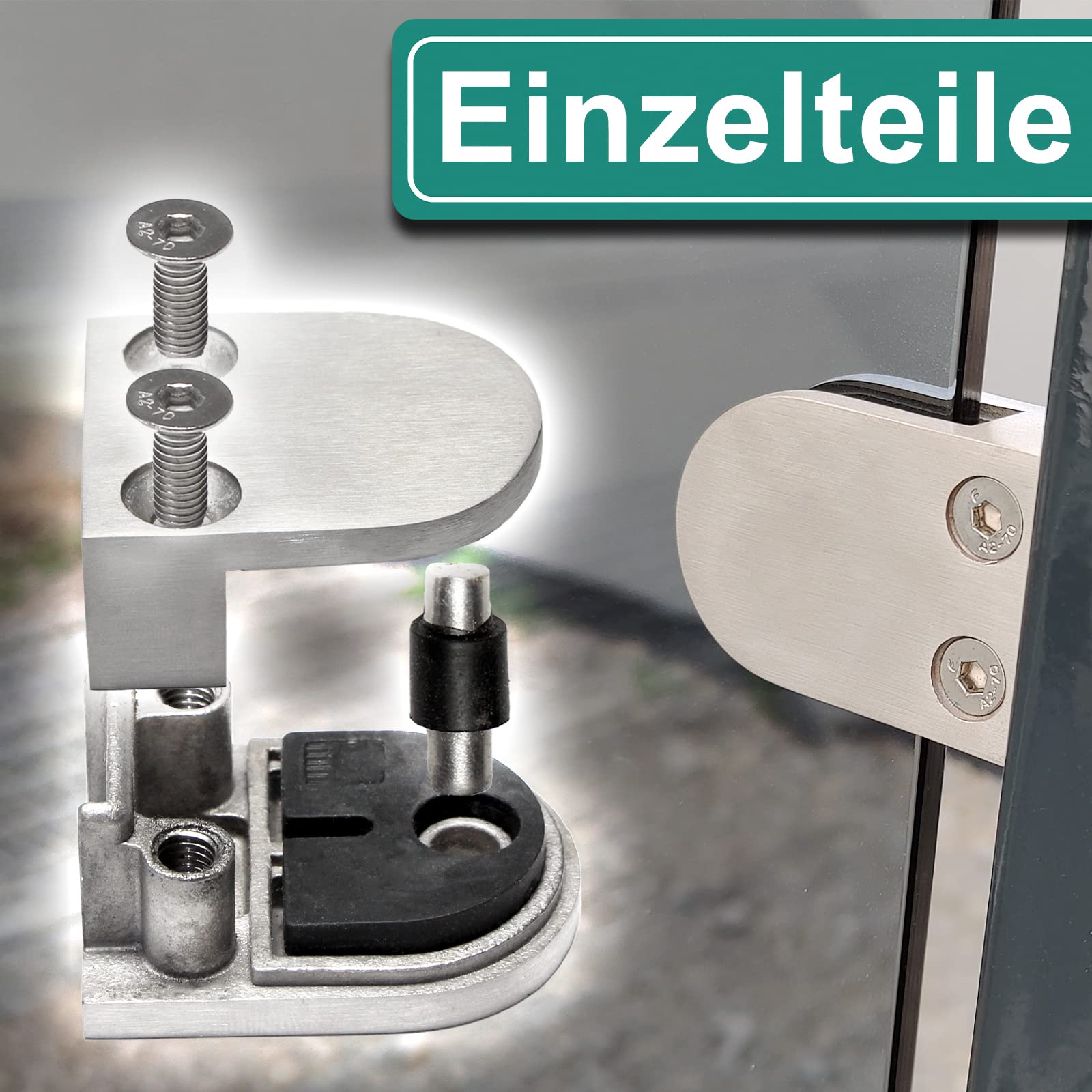 PRIOstahl Glashalter Glasklemmen 6 mm flach 4 Stück