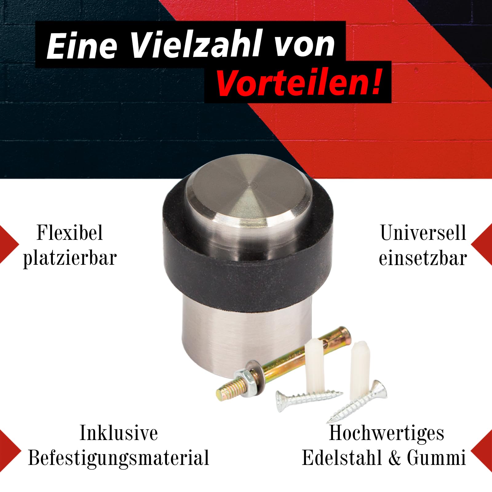 PRIOstahl Türstopper Modell 6 Boden 47 mm Edelstahl V2A