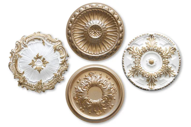 Hexim Stuckrosette R-15 Gold Deckenrosette Ø34cm EPS