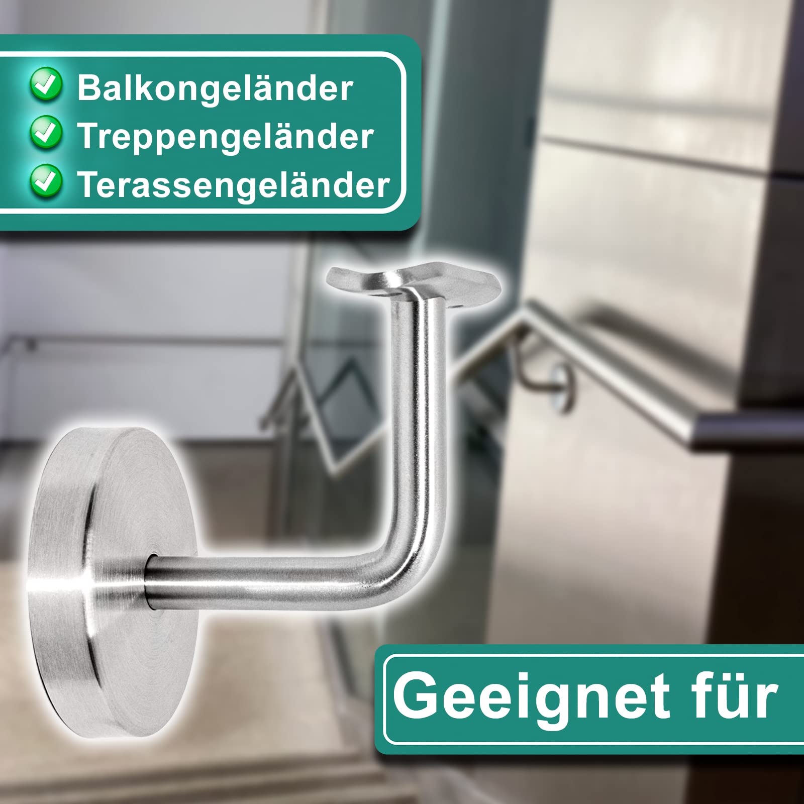 PRIOstahl Handlaufhalter Ø42,4 mm V2A 4 Stück