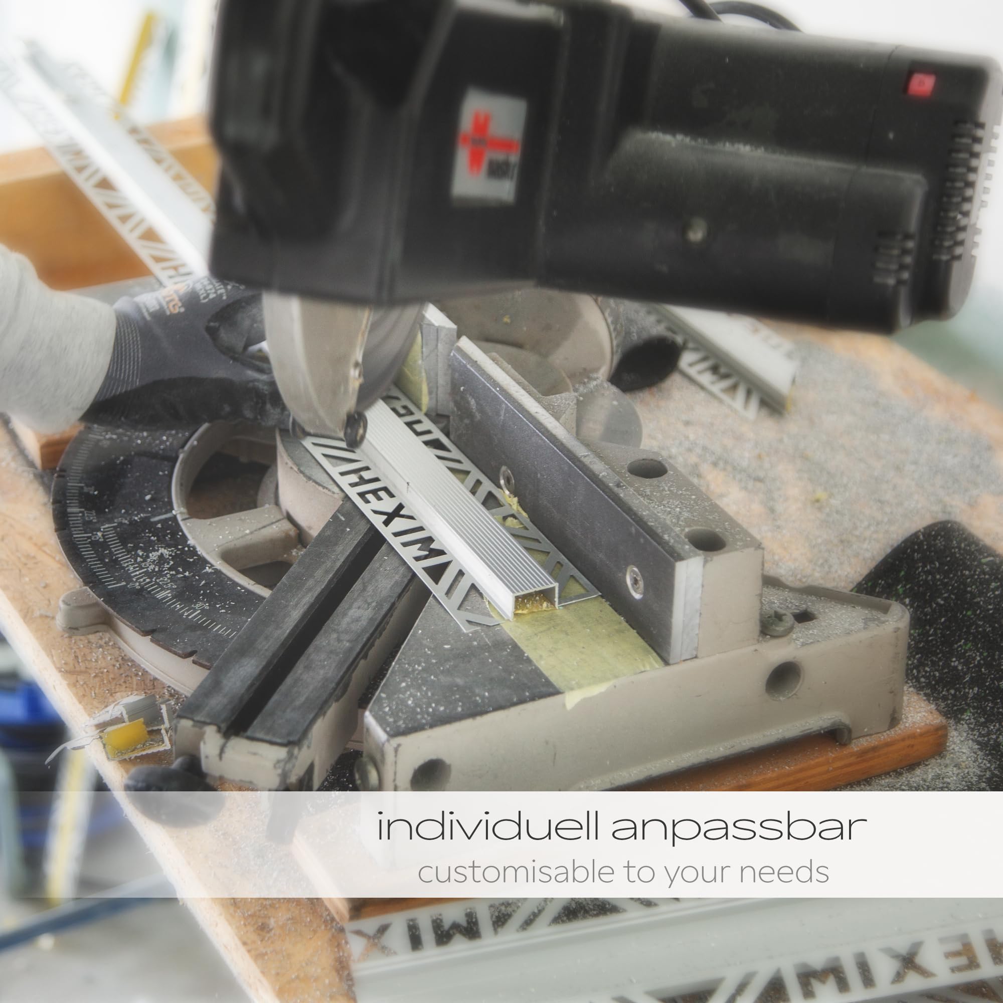 Hexim LED Trockenbauprofil ALED-1 Alu 10 m 5 Leisten